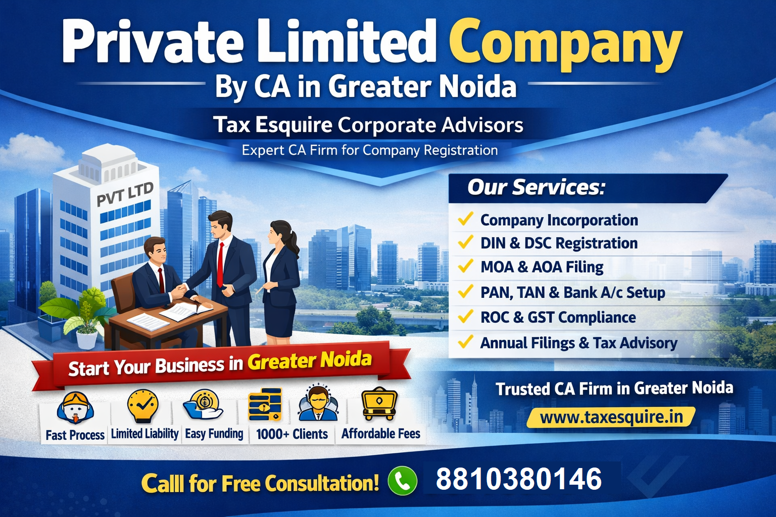 Private Limited Company Registration by CA in Greater Noida