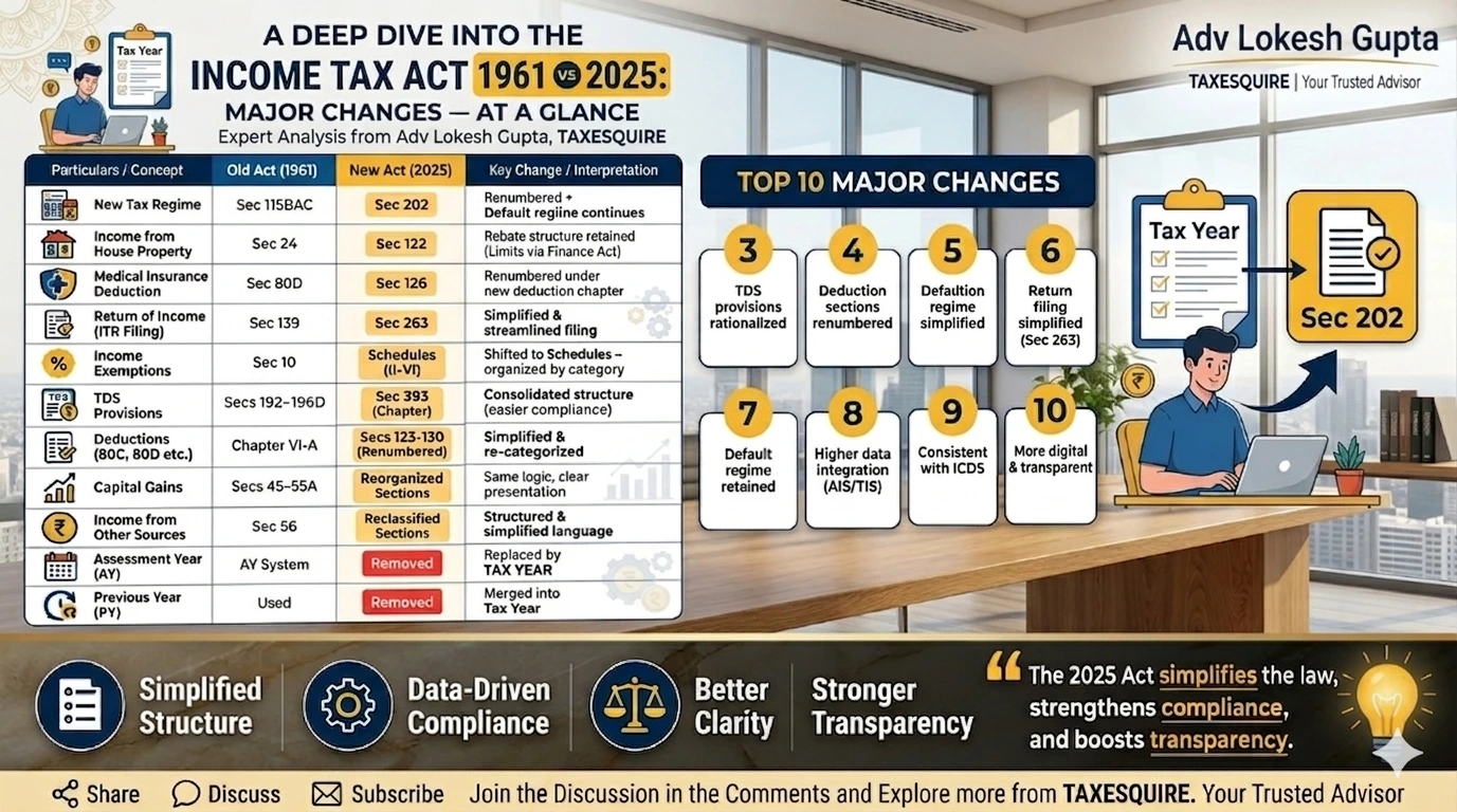 Income Tax Act 1961 vs 2025: Major Changes Explained