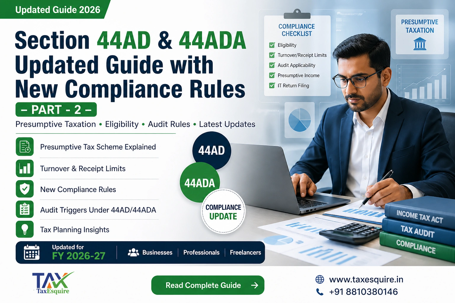 Section 44AD & 44ADA  Updated Guide with New Compliance Rules – Part - 2