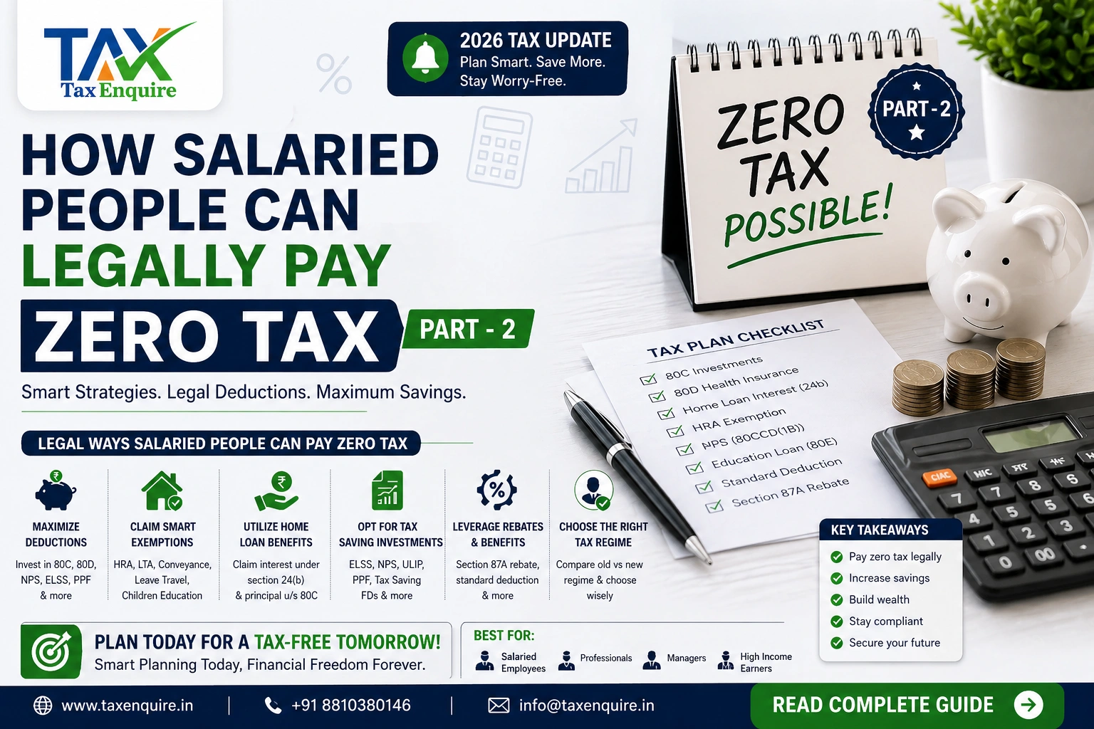 How Salaried People Can Legally Pay Zero Tax Part - 2