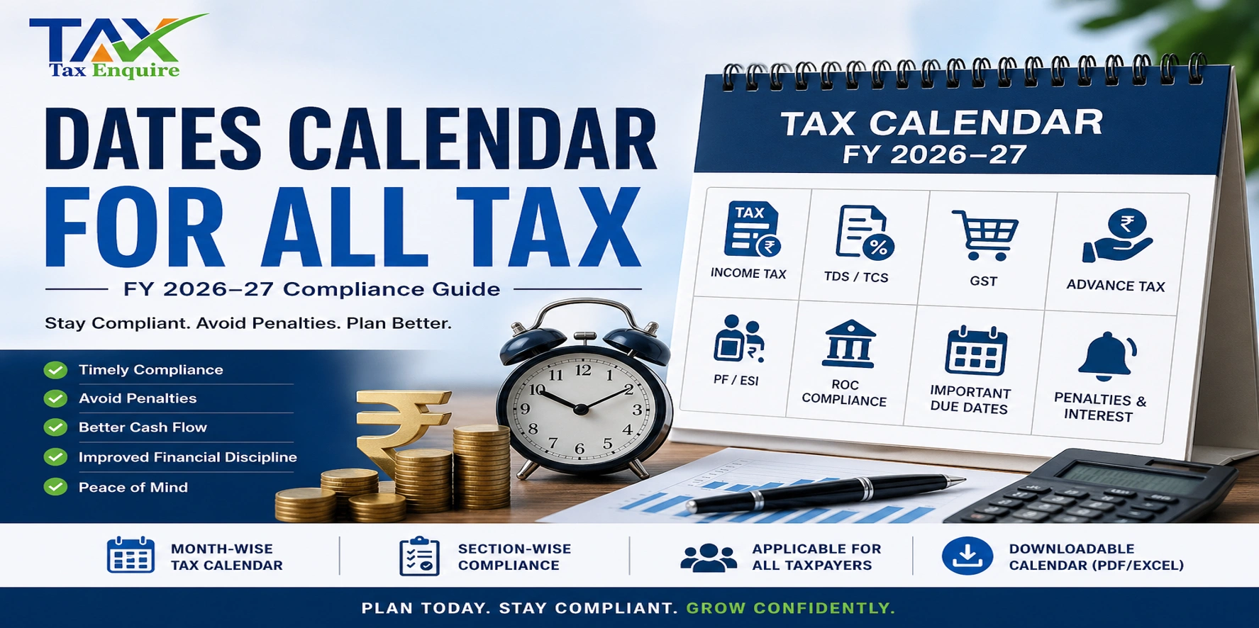 Important Dates And Calendar For All Taxes