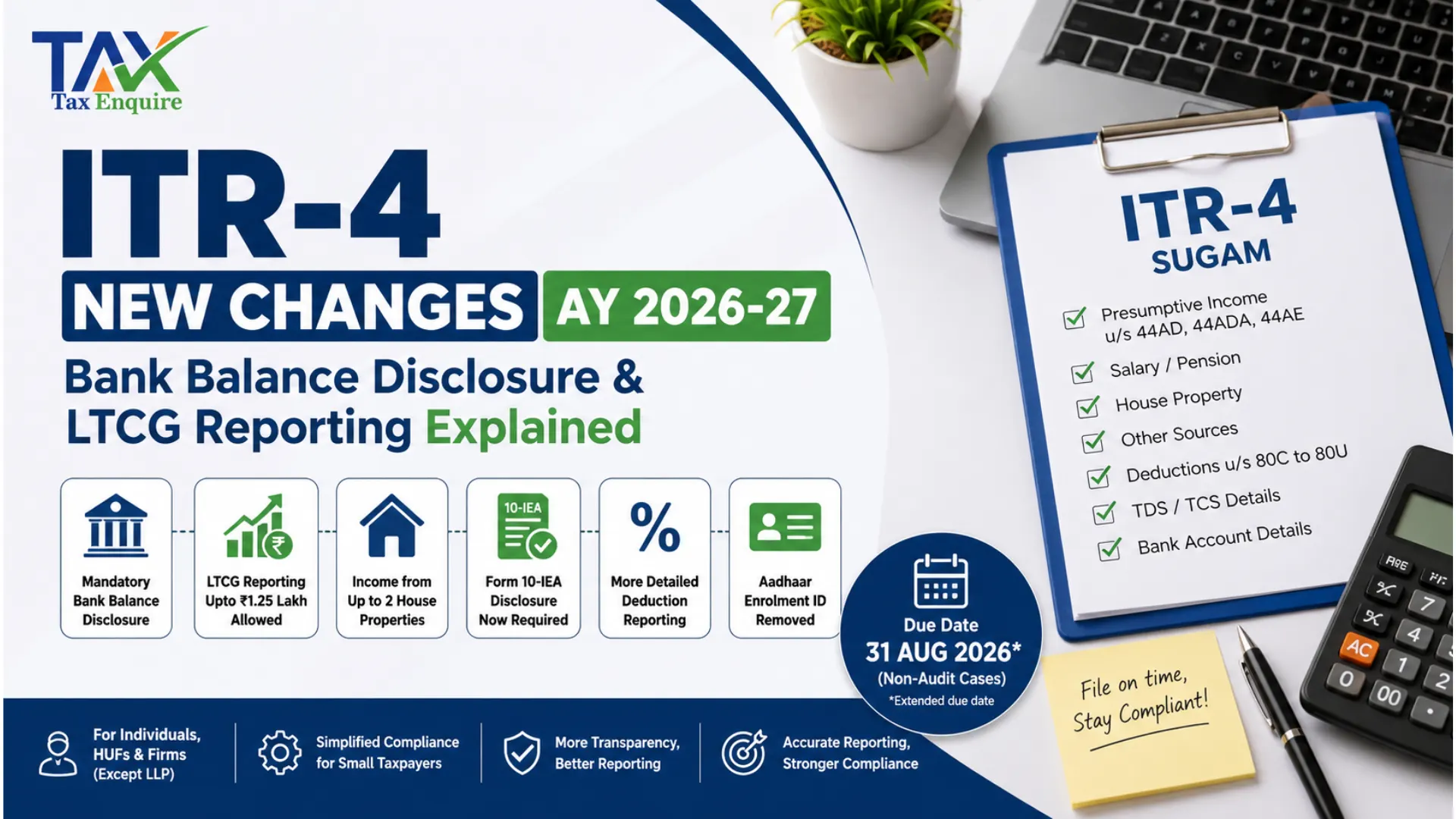 ITR-4 New Changes AY 2026-27