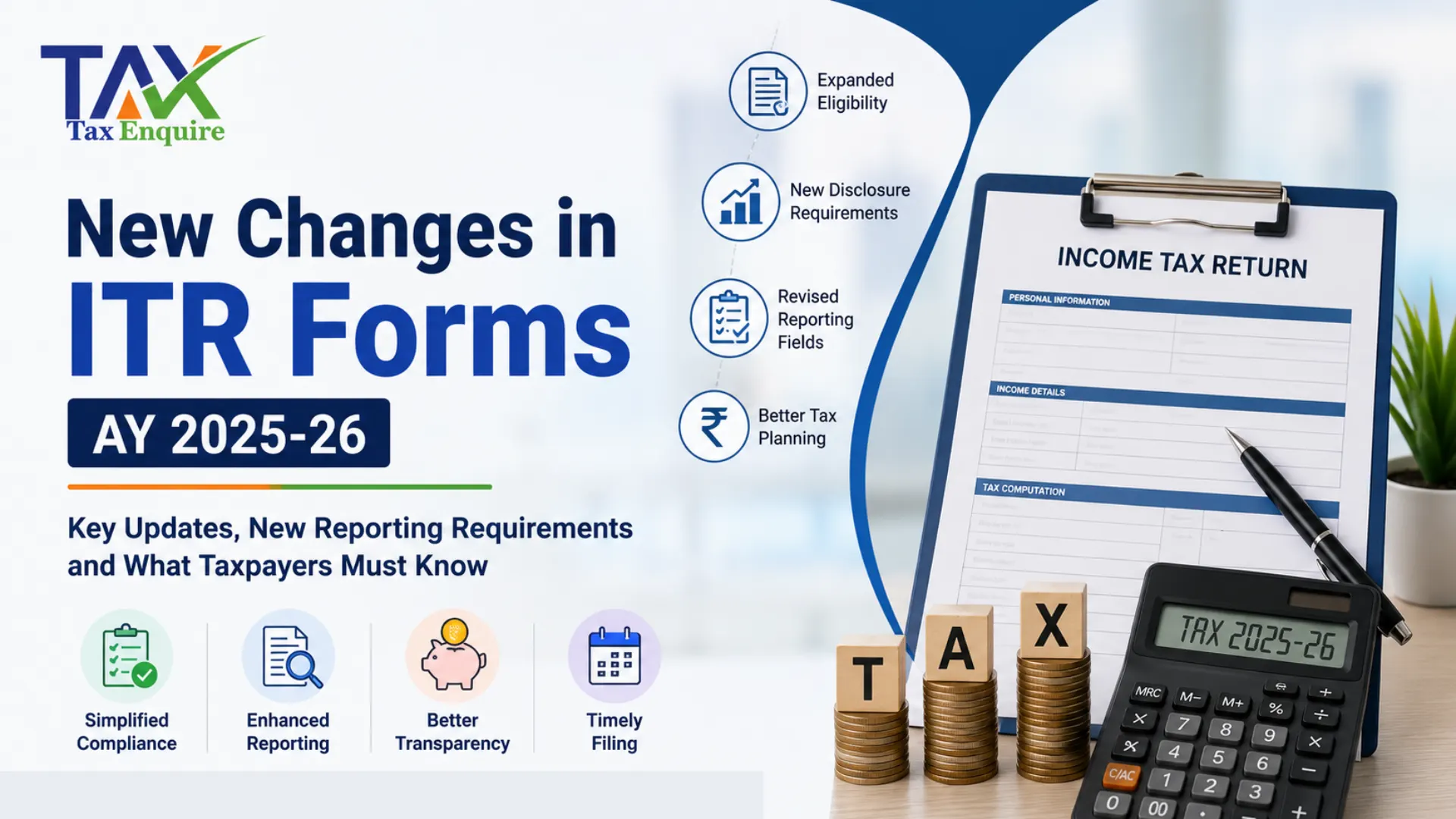 Major Changes in ITR Forms AY 2026-27