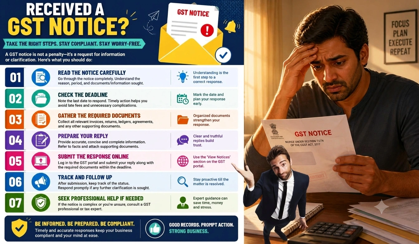 GST Notice Received? What to Do Next — Complete Step-by-Step Guide