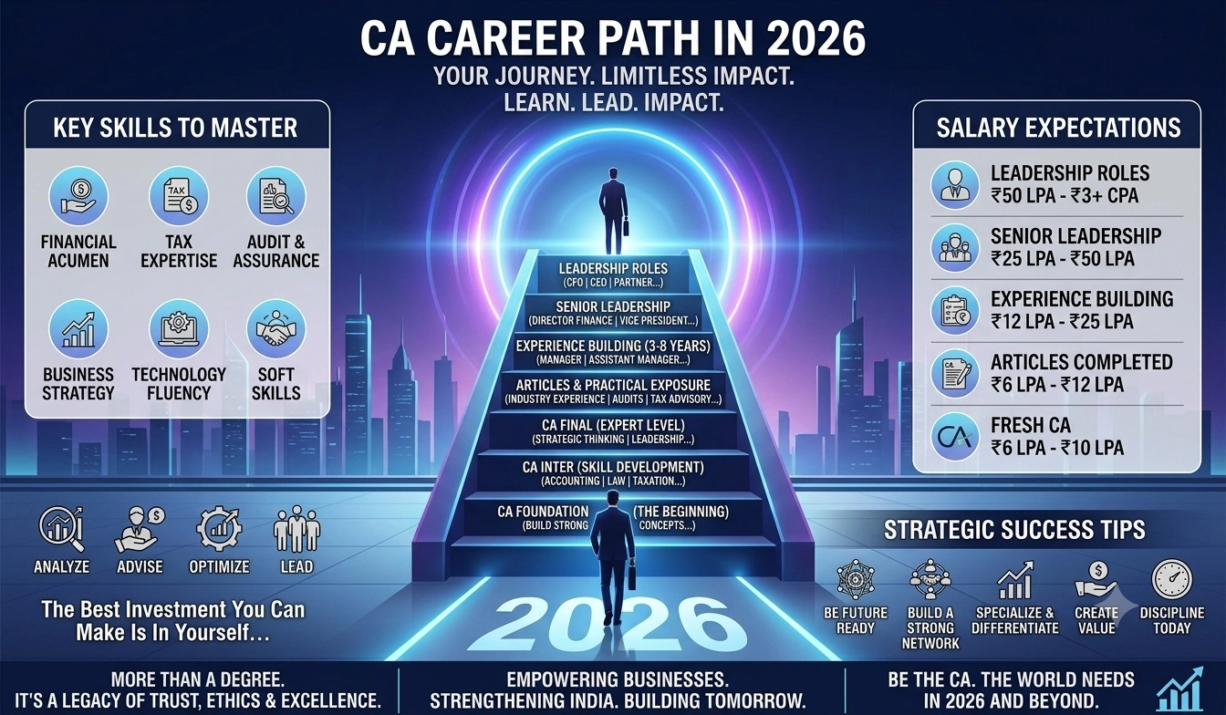 CA Career Path in 2026: Skills, Salary, and Success Strategy for Indian Chartered Accountants