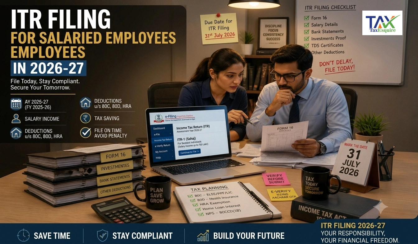 ITR Filing for Salaried Employees in 2026-27: Complete Guide with Forms and Deadlines