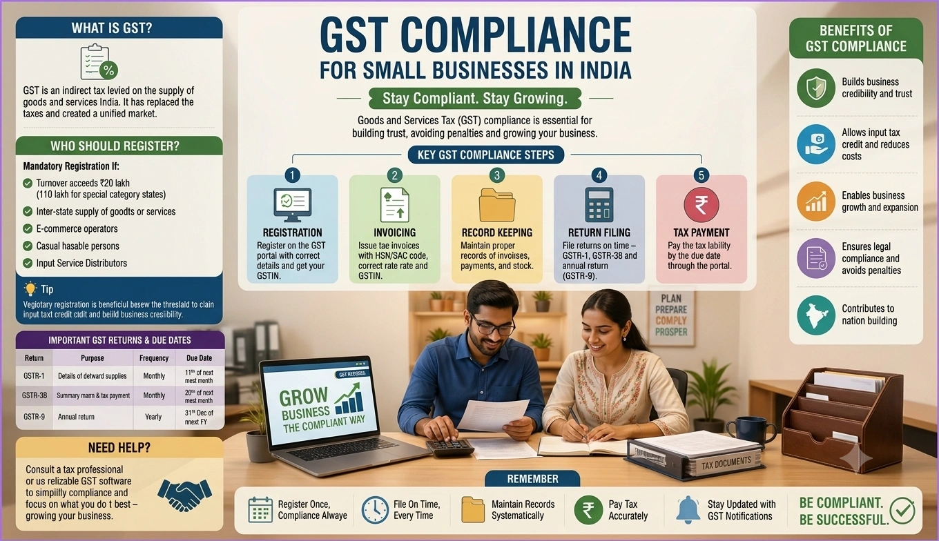 GST Compliance for Small Businesses in India: A Complete 2026 Guide