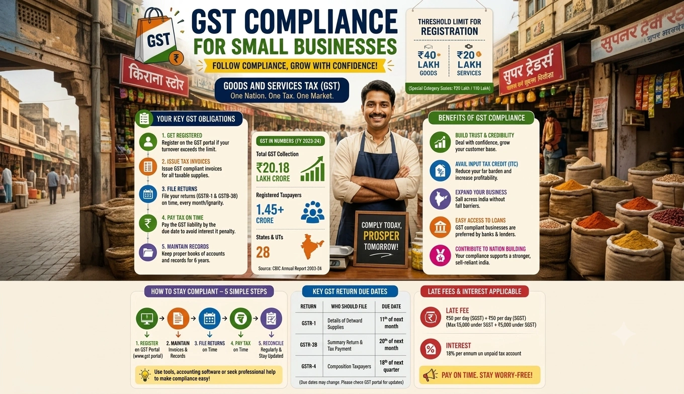 GST Compliance for Small Businesses in India 2026: A Practical Guide to Filing, Returns, and Avoiding Penalties