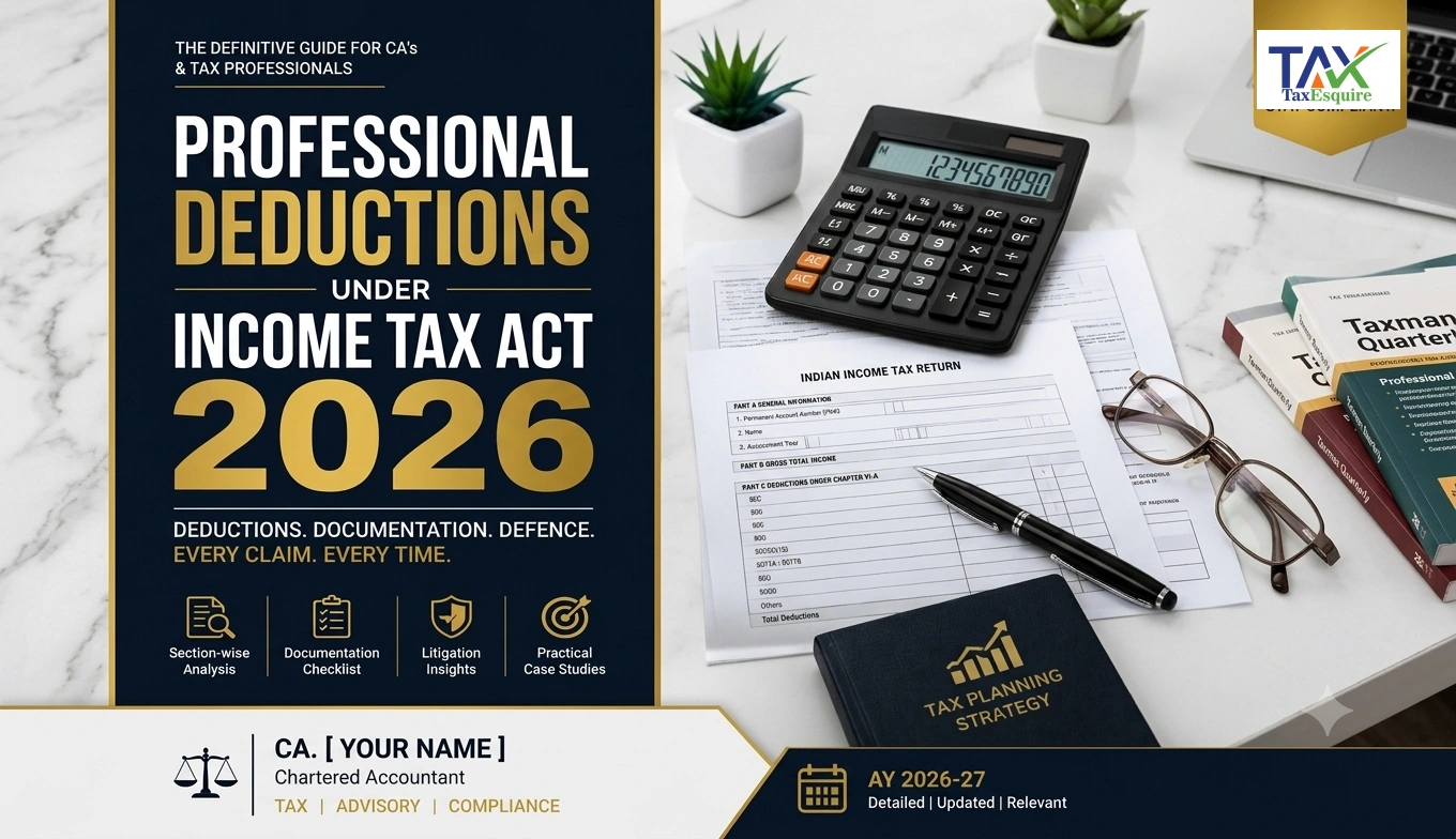Professional Deductions Under Income Tax Act 2026: Complete Guide for Indian CAs and Professionals