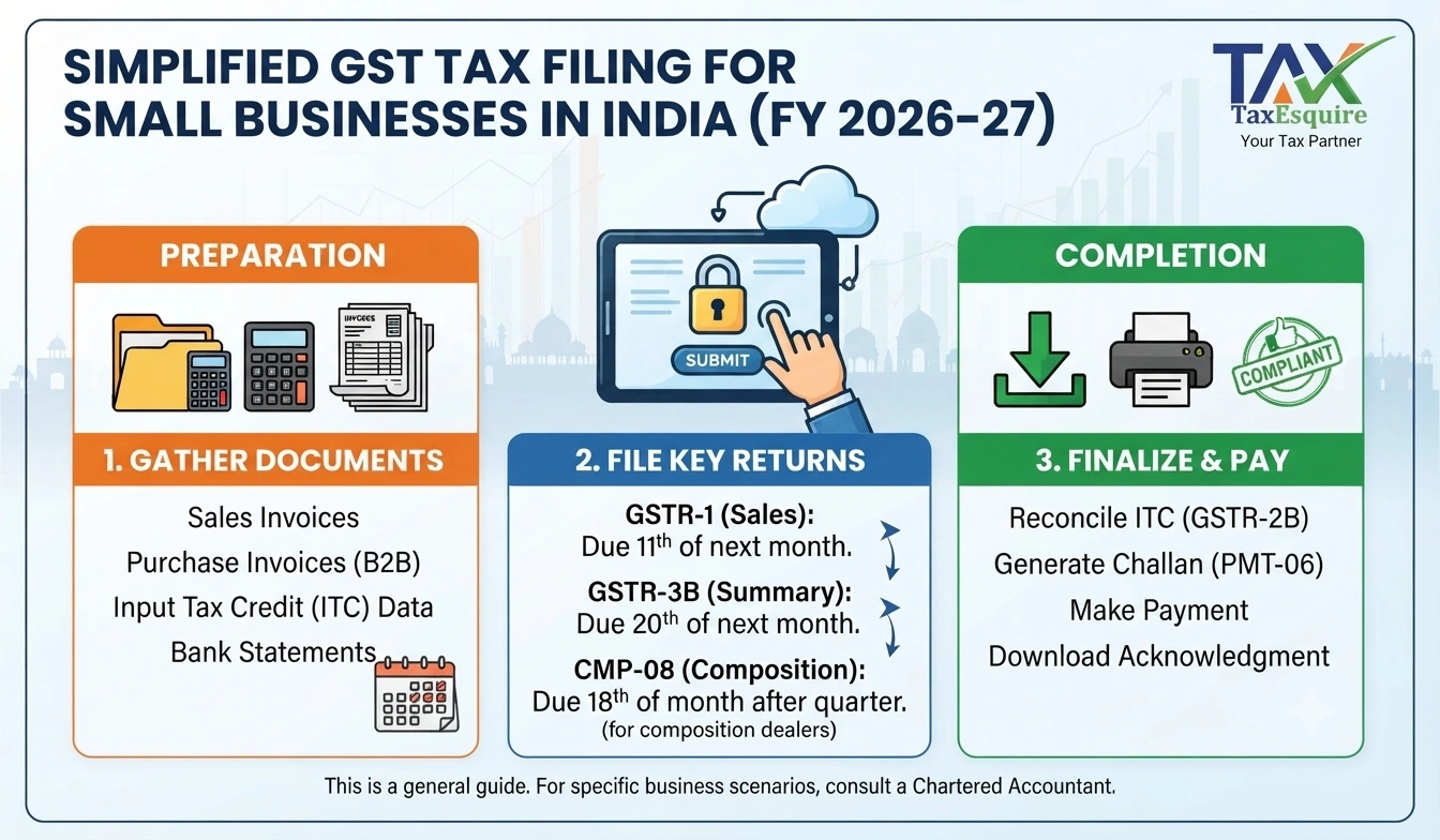 GST Tax Filing for Small Businesses in India: Complete Guide for 2026-2027