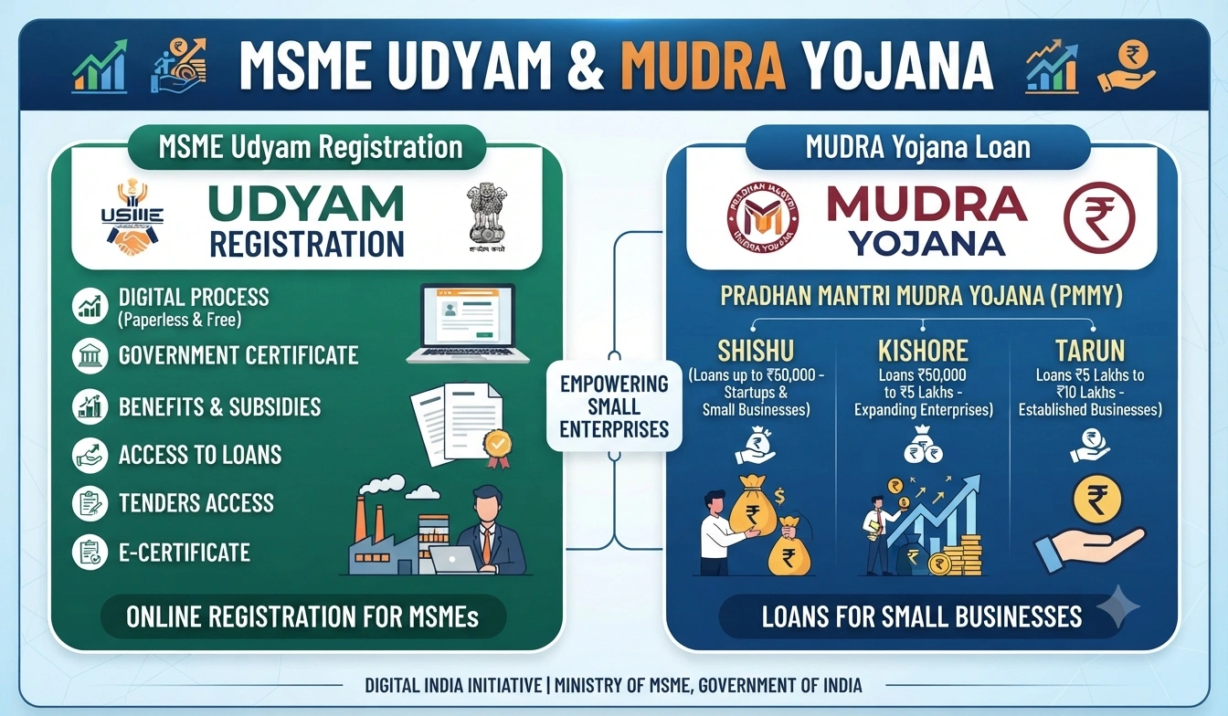 MSME Udyam & Mudra Yojana: How Small Businesses Can Get Loans in 2026-2027