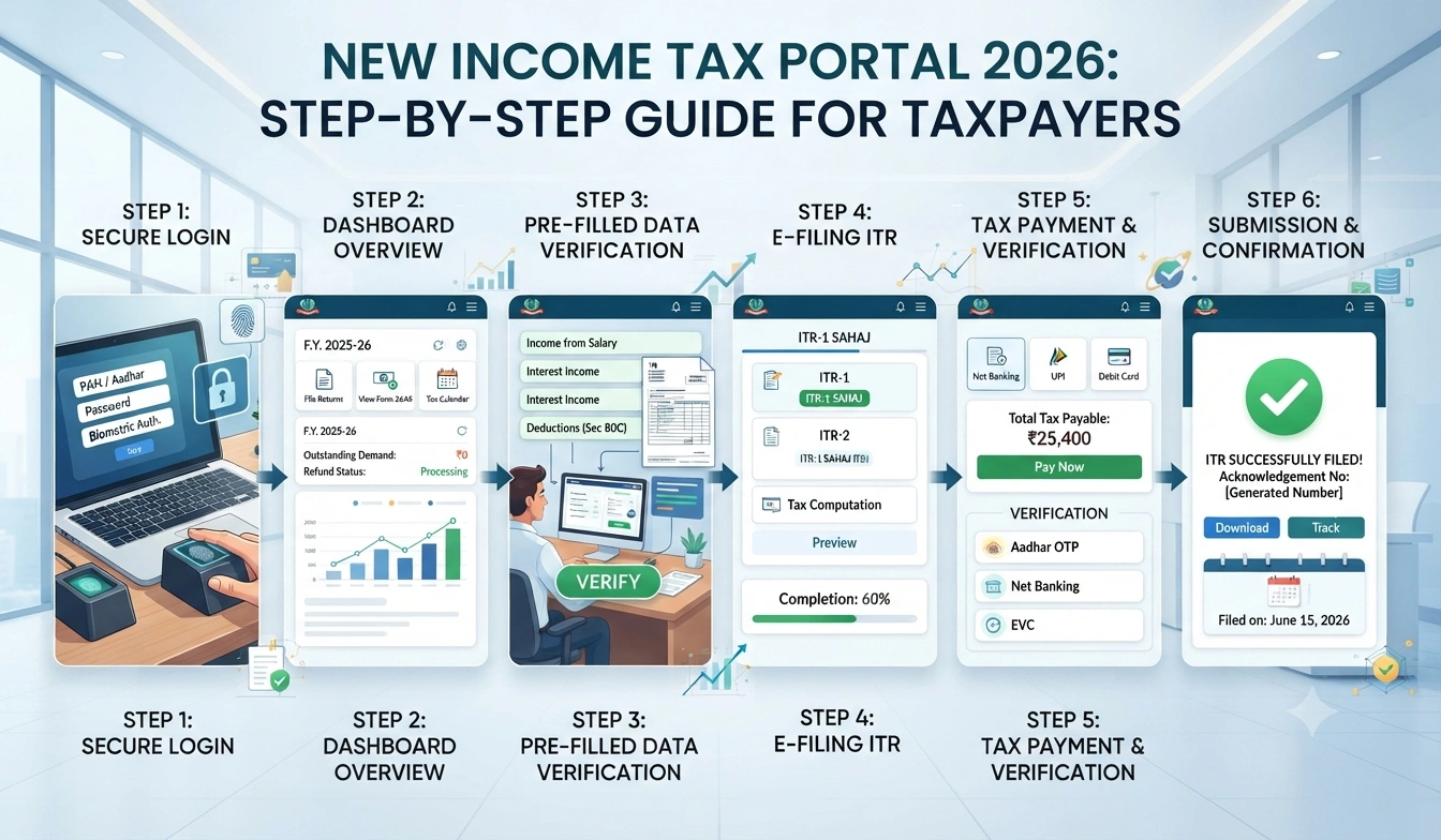 New Income Tax Portal 2026: Step-by-Step Guide for Taxpayers