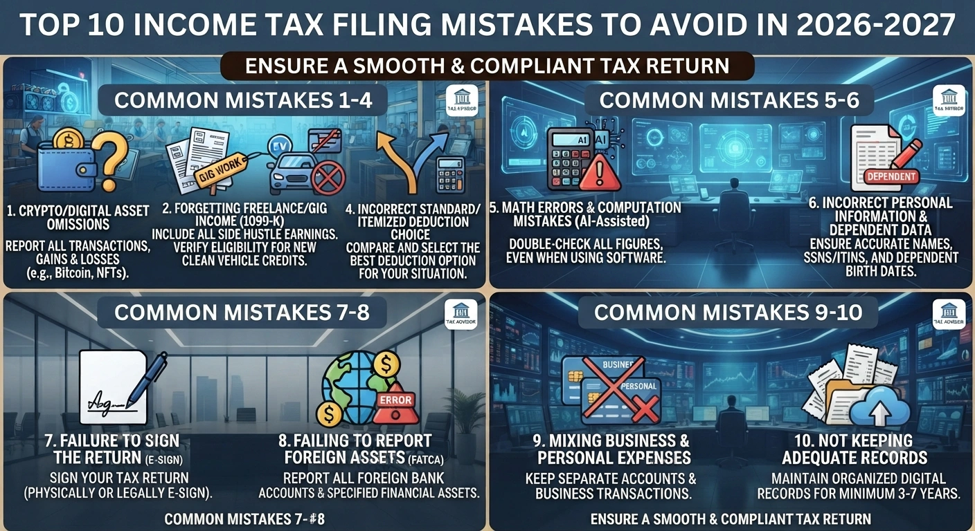 Top 10 Income Tax Filing Mistakes to Avoid in 2026-2027