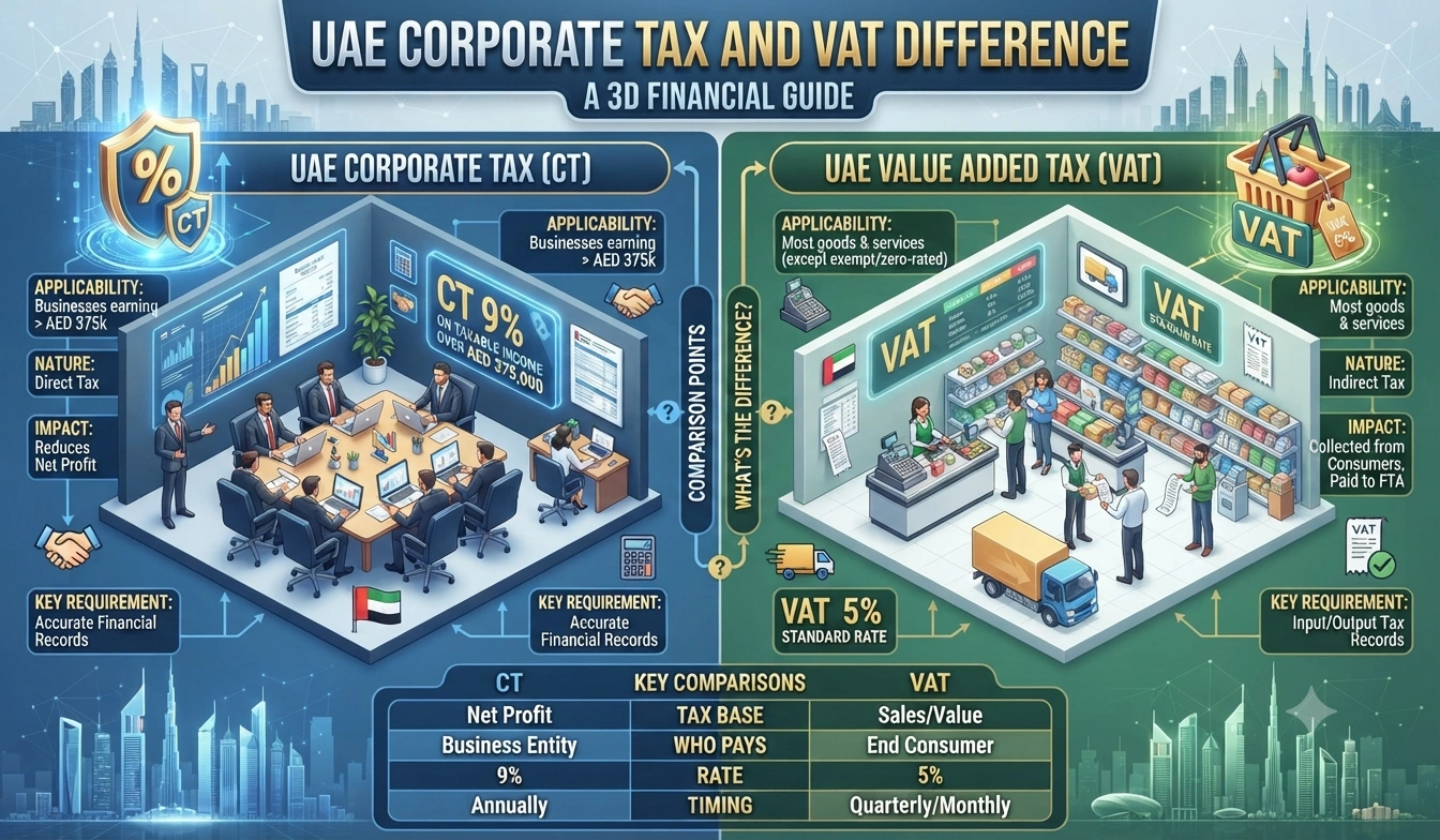 UAE Corporate Tax and VAT Difference: Complete Compliance Guide for 2027