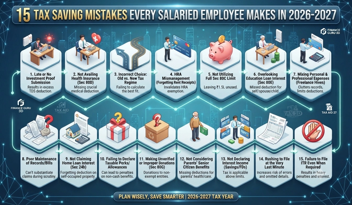 15 Tax Saving Mistakes Salaried Employee Makes in 2026-2027