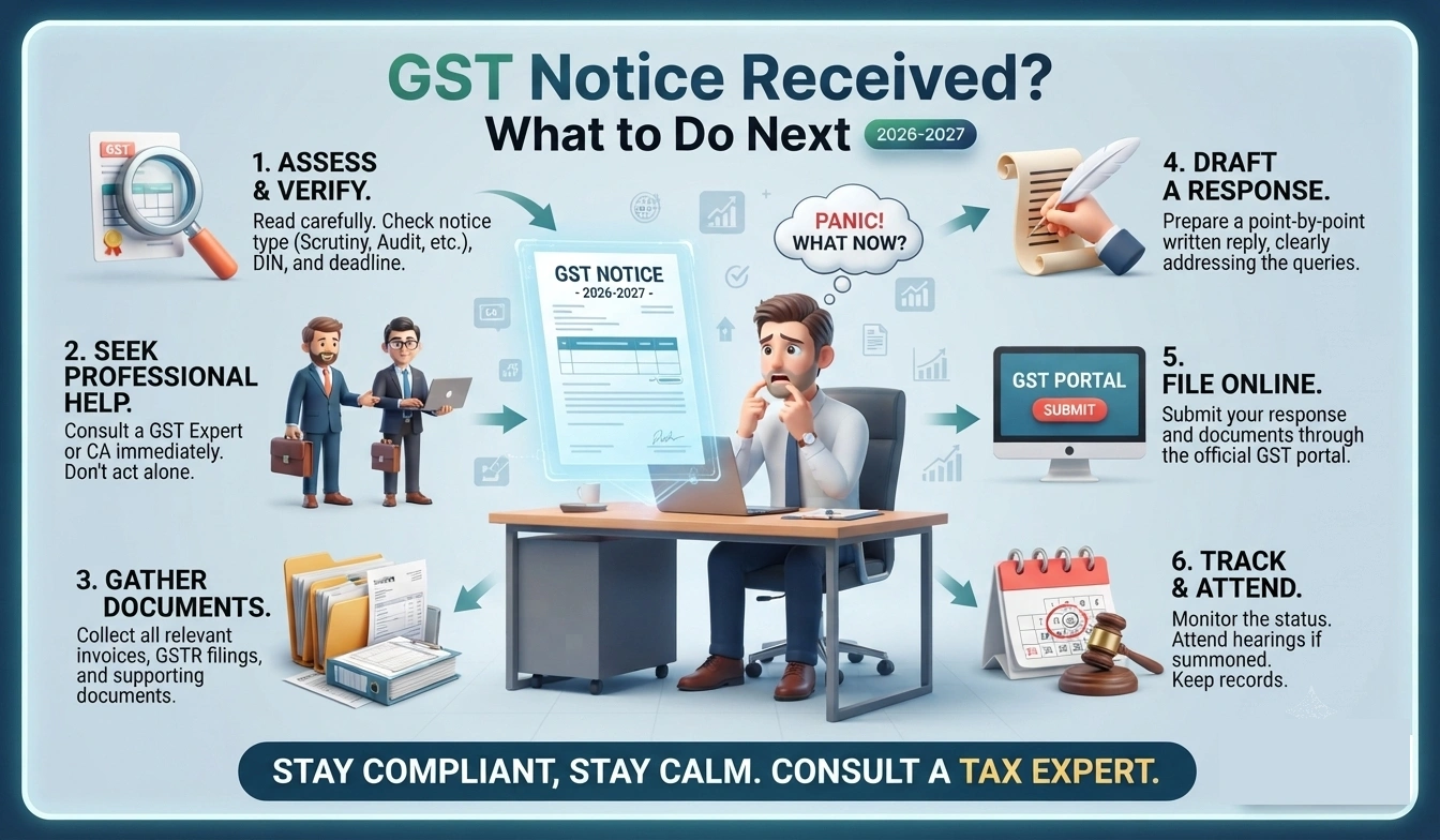 GST Notice Received? What to Do Next — Complete Compliance Guide for 2026