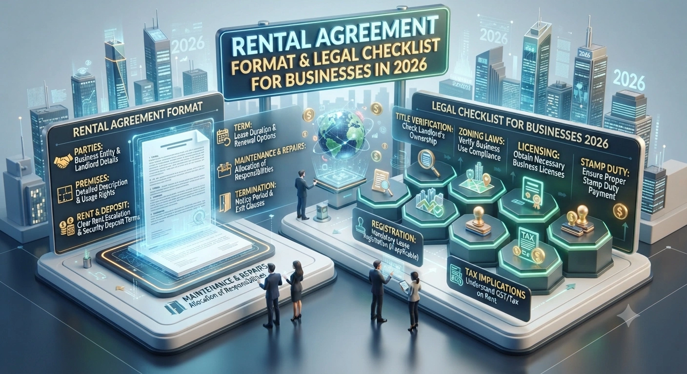 Rental Agreement Format & Legal Checklist for Businesses in 2026
