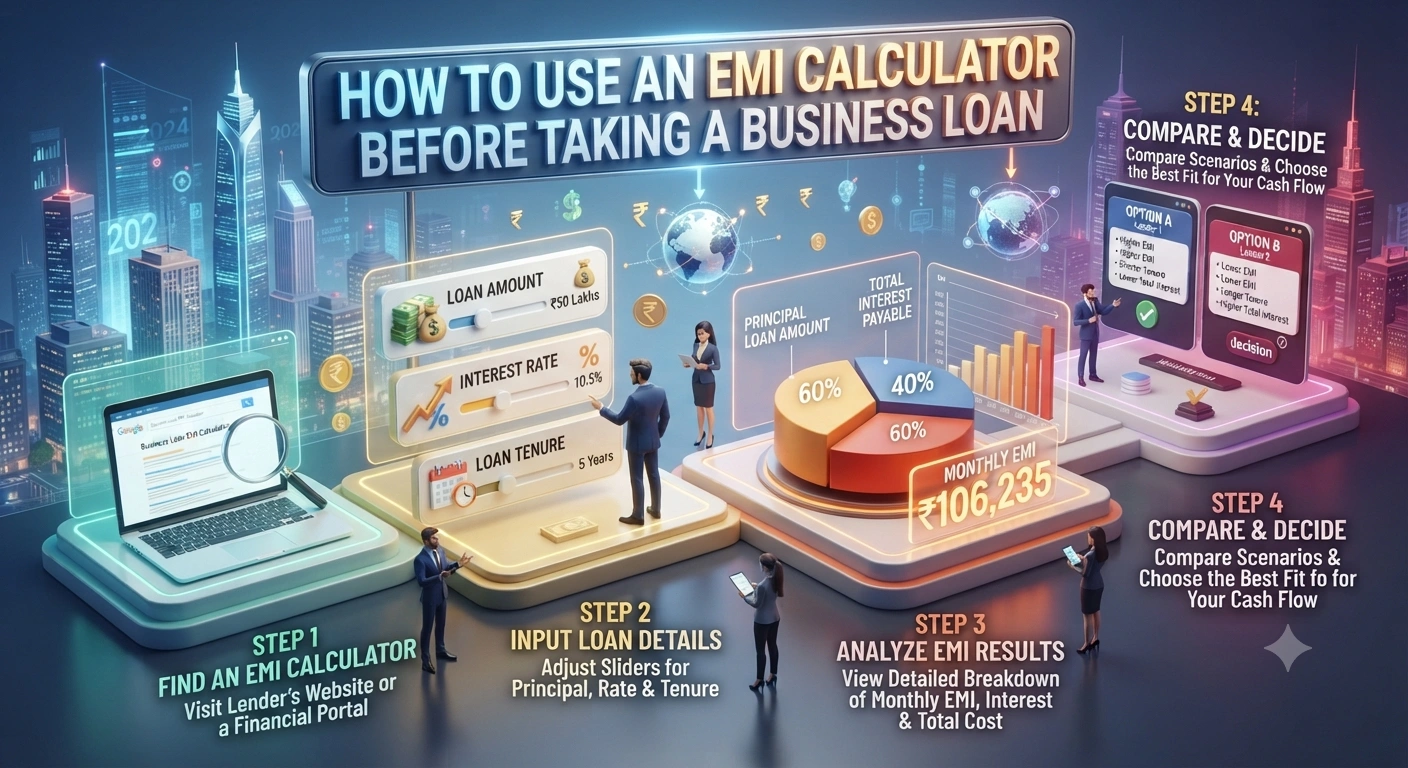 How to Use an EMI Calculator Before Taking a Business Loan