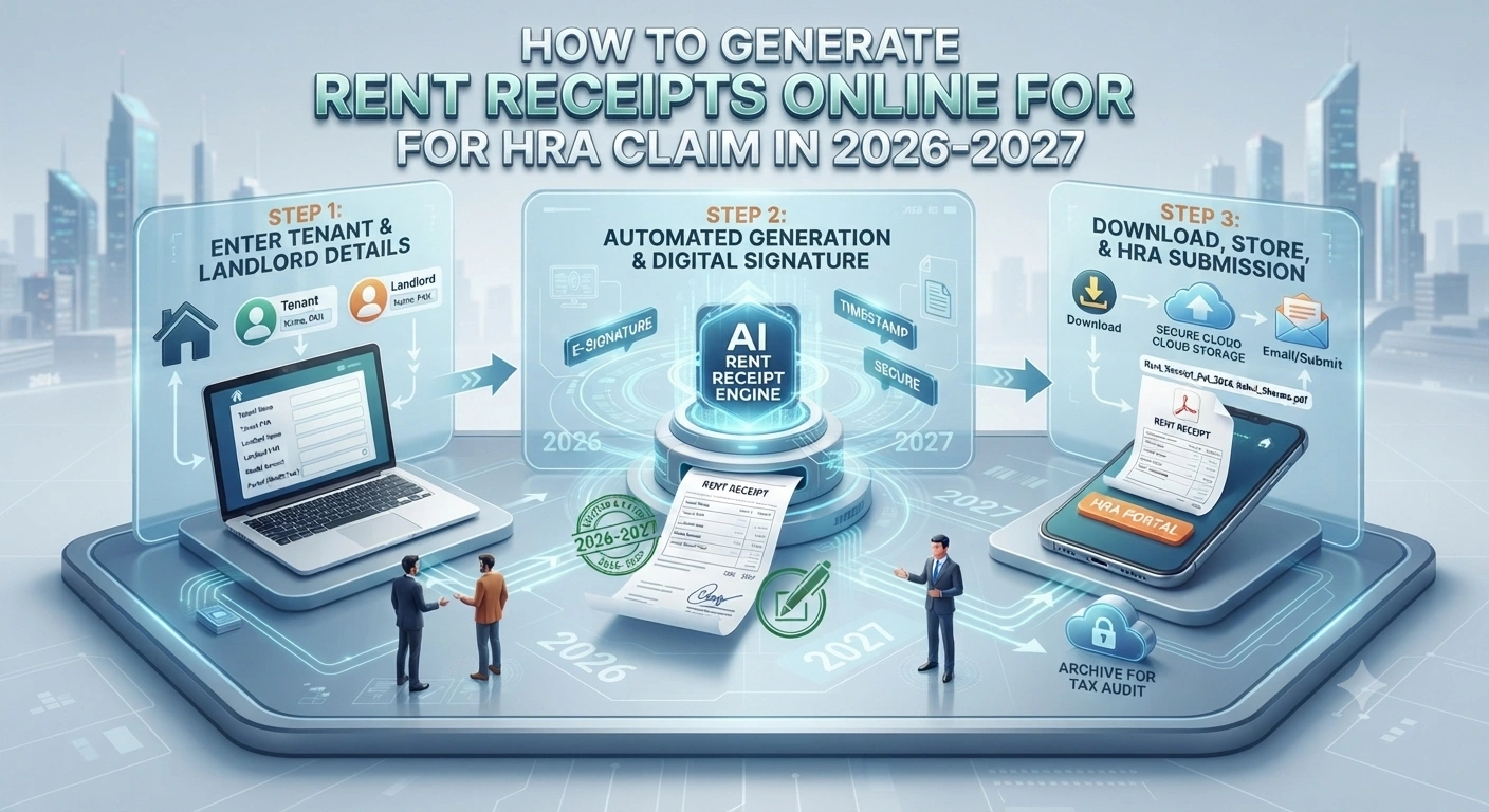 How to Generate Rent Receipts Online for HRA Claim in 2026-2027