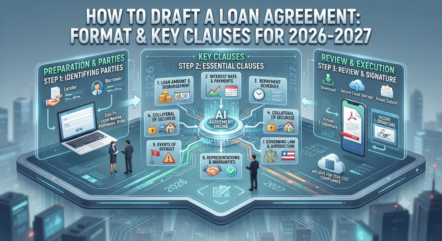How to Draft a Loan Agreement: Format & Key Clauses for 2026-2027