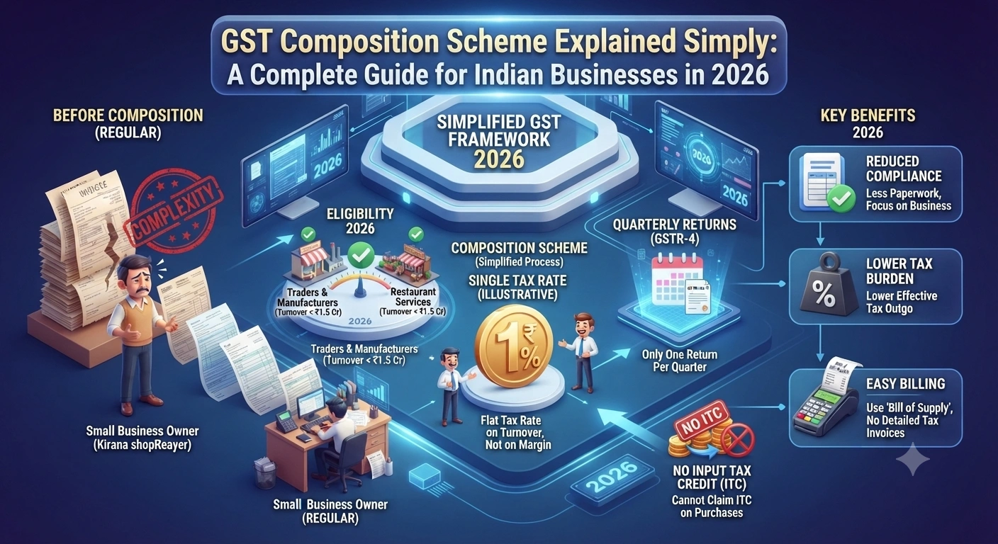 GST Composition Scheme Explained Simply: A Complete Guide for Indian Businesses in 2026
